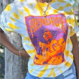 Tie Dye Jimi Hendrix Tee - Size M/L